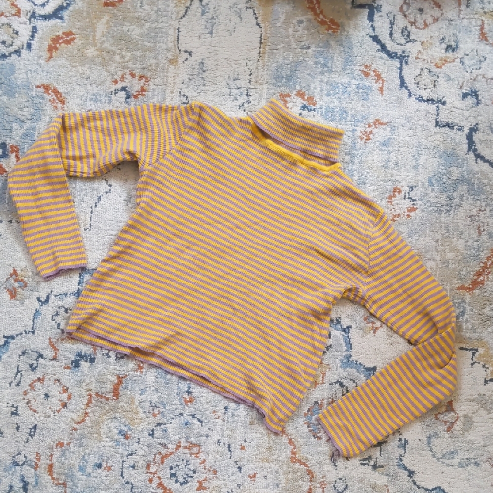 Lucy & Yak striped ribbed turtleneck